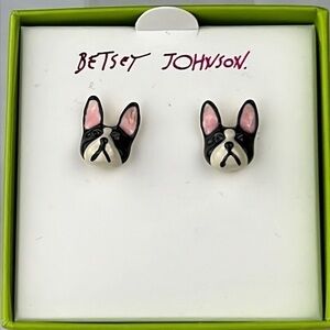 Betsey Johnson - ‘Frenchie Boston Terrier’ earrings. NWT